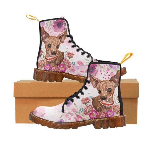 Chihuahua Dog Canvas Boots