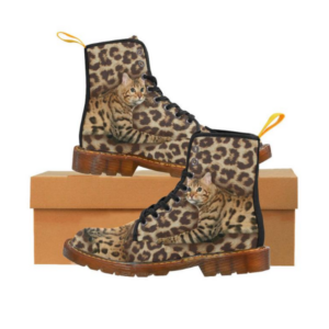 Bengal Cat Martens Canvas Boots