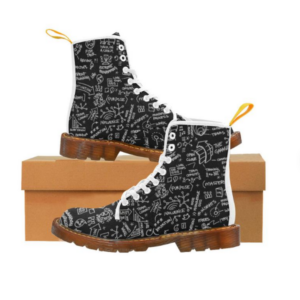 Black Board Canvas Boots