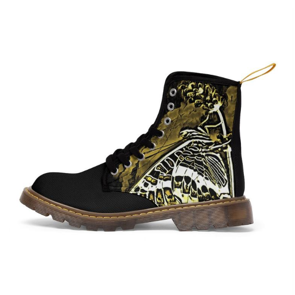Beautiful Butterfly Canvas Boots - Image 3