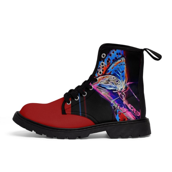 A Butterfly And A Ladybug Canvas Boots - Image 2
