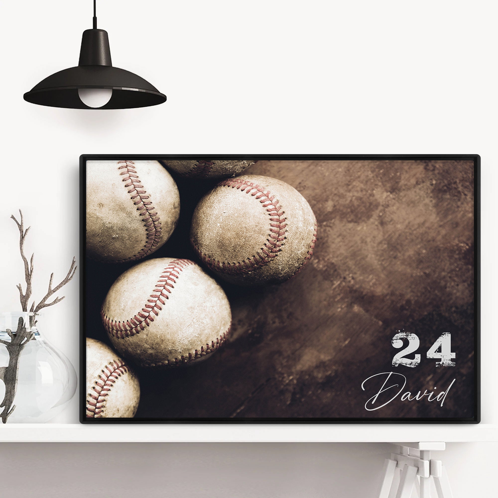 Personalized Baseball Poster & Canvas, Baseball Old Vintage Wall Art, Home Decor, Father's Day, Birthday Gift For Dad, Husband, Boy, Son