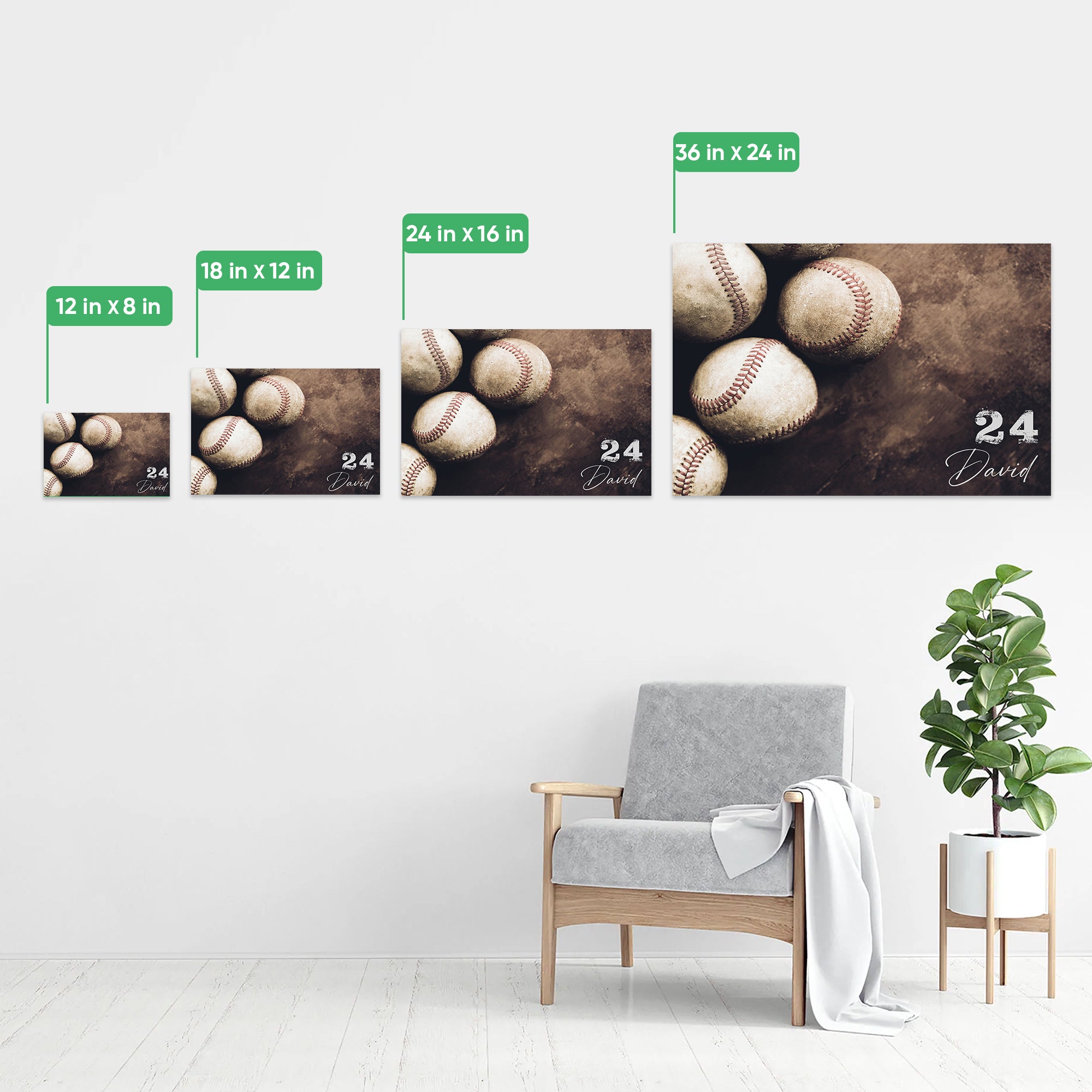 Personalized Baseball Poster & Canvas, Baseball Old Vintage Wall Art, Home Decor, Father's Day, Birthday Gift For Dad, Husband, Boy, Son