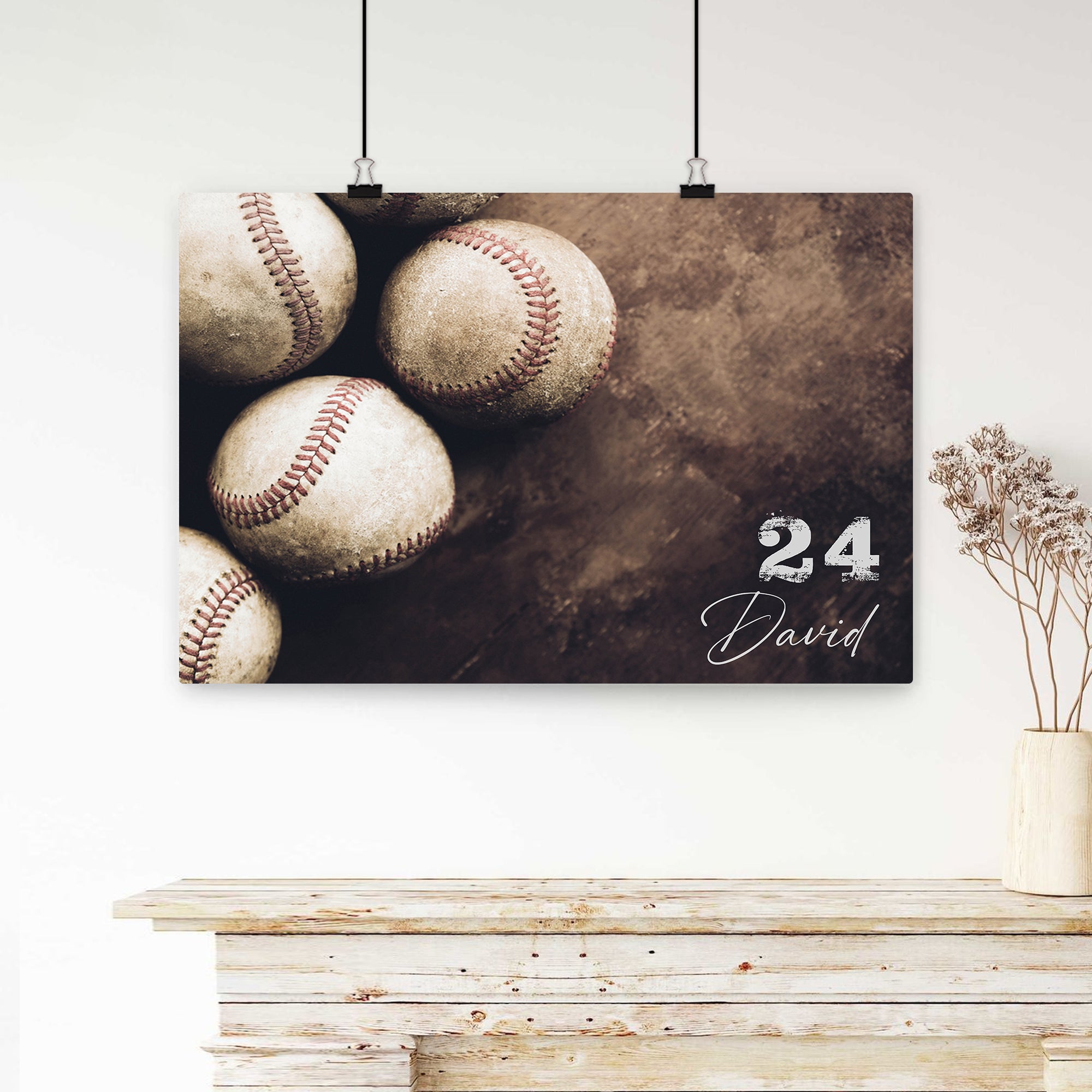 Personalized Baseball Poster & Canvas, Baseball Old Vintage Wall Art, Home Decor, Father's Day, Birthday Gift For Dad, Husband, Boy, Son
