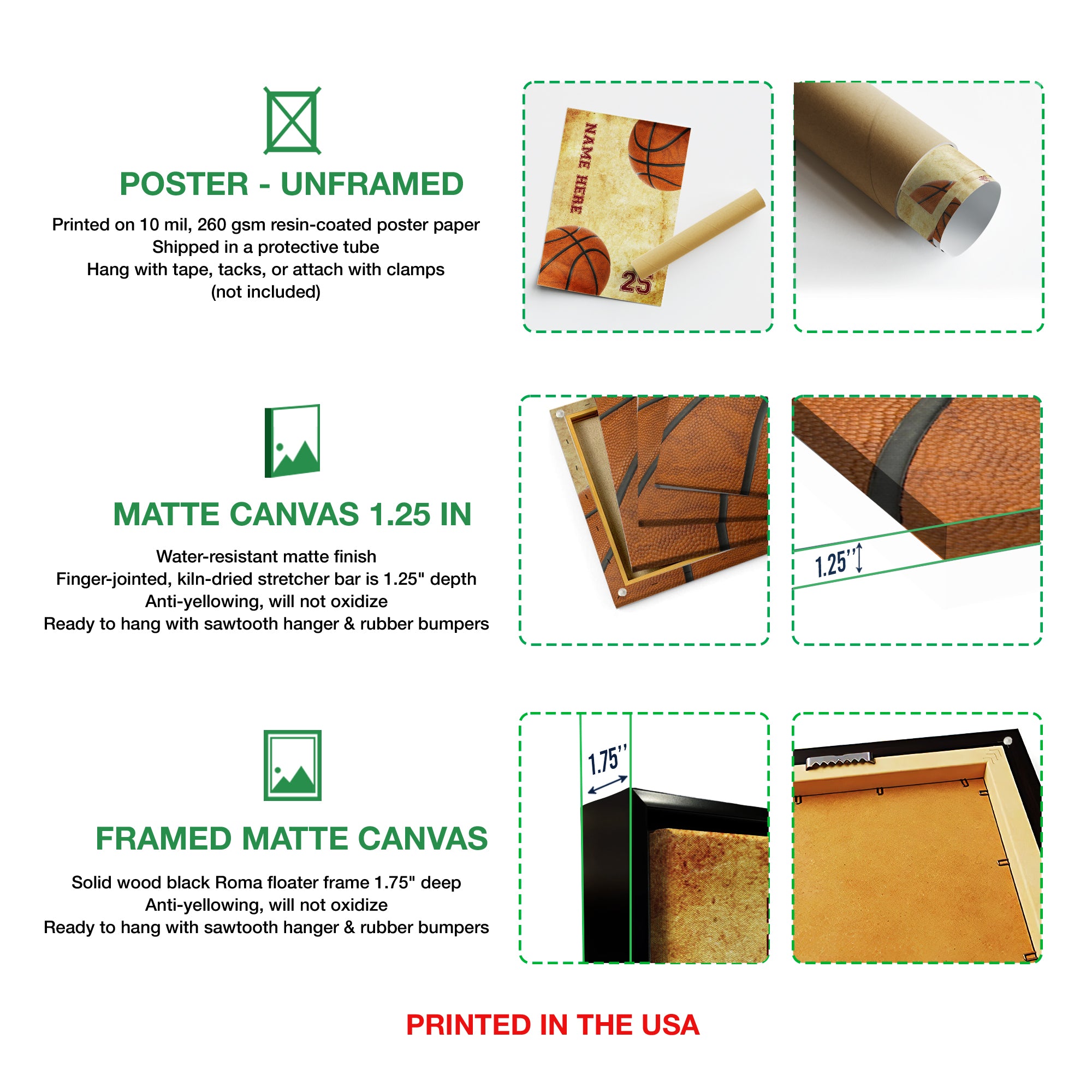 Personalized Basketball Poster & Canvas, Basketball Dirty Ball Vintage Wall Art, Custom Name Number Home Decor For Son, Boy