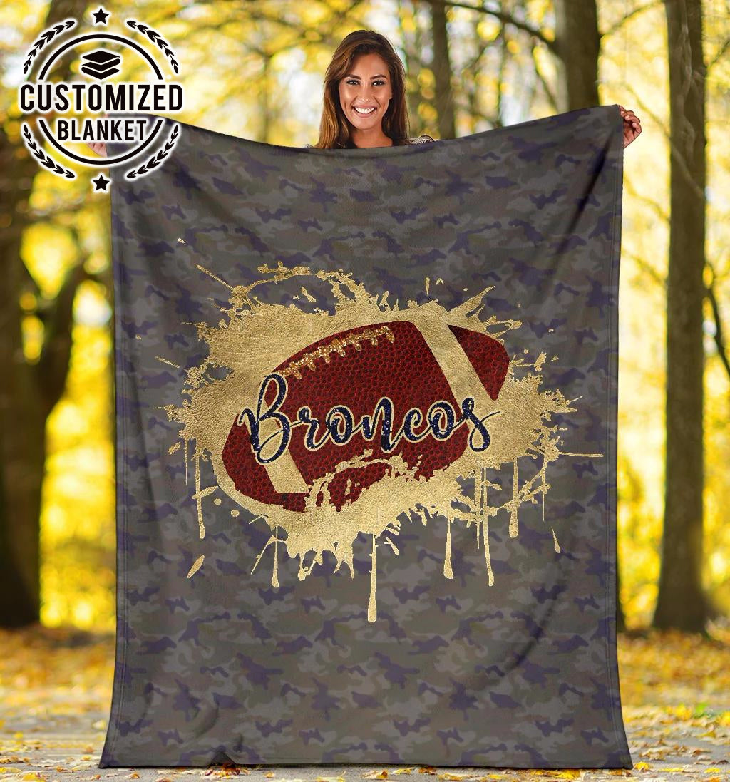 Personalized Football Blanket, American Football Boy Sherpa Fleece Blanket, Custom Name Soft Cozy Plush Throw Blanket
