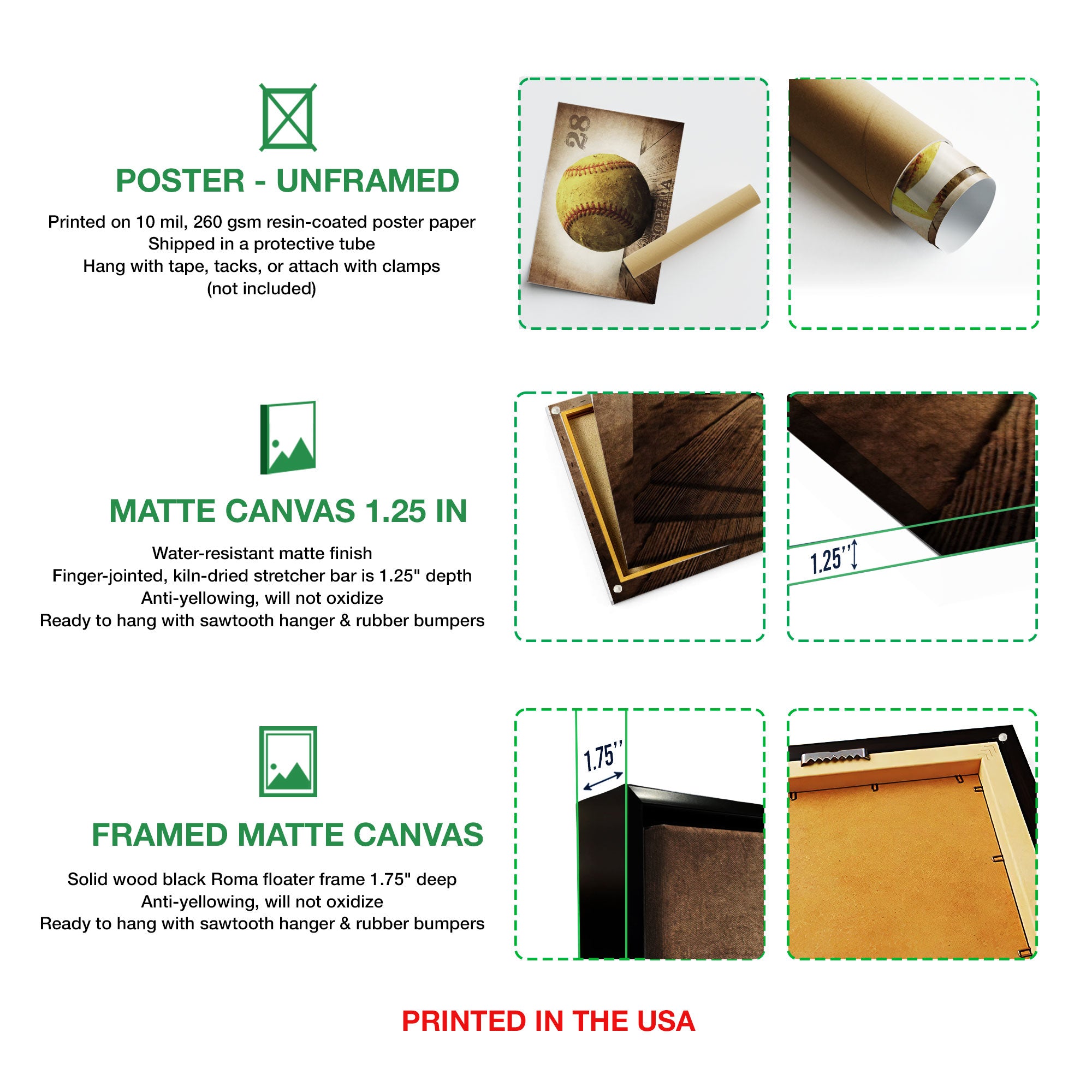 Personalized Softball Poster & Canvas, Softball Ball Vintage Wall Art, Custom Name Number Home Decor For Daughter, Women, Softball Player