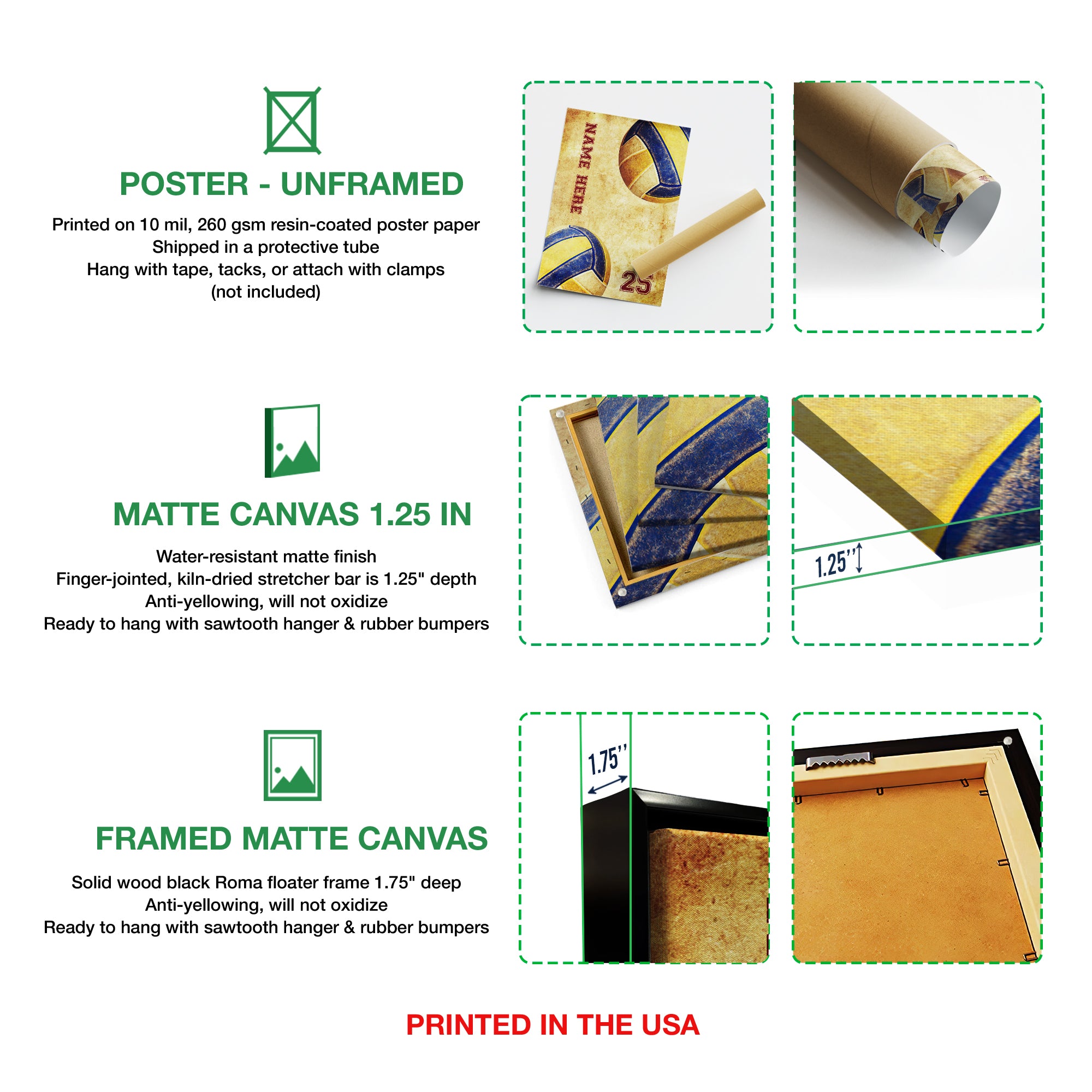 Personalized Volleyball Poster & Canvas, Volleyball Dirty Ball Vintage Wall Art, Custom Name Number Home Decor For Daugher, Girl